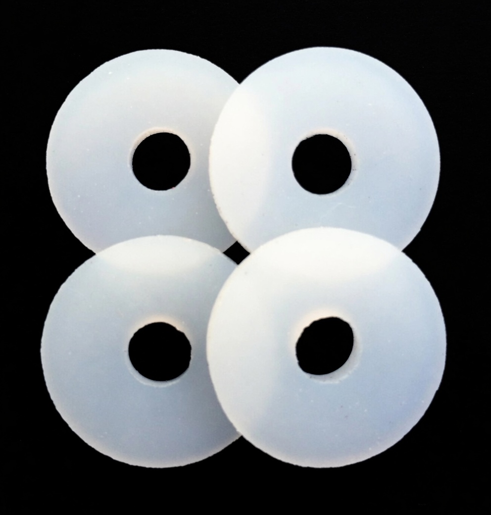 Translucent GHOST Rubber Guitar Strap Locks - Famous Classic Design & Great Reliability - Image 2